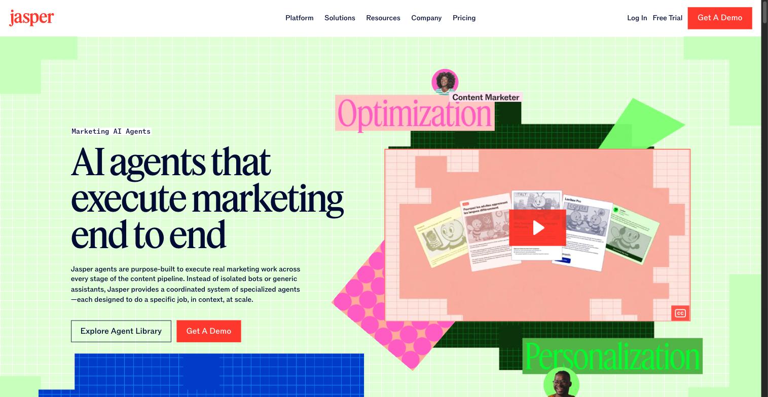 Jasper’s "AI marketing agents" platform