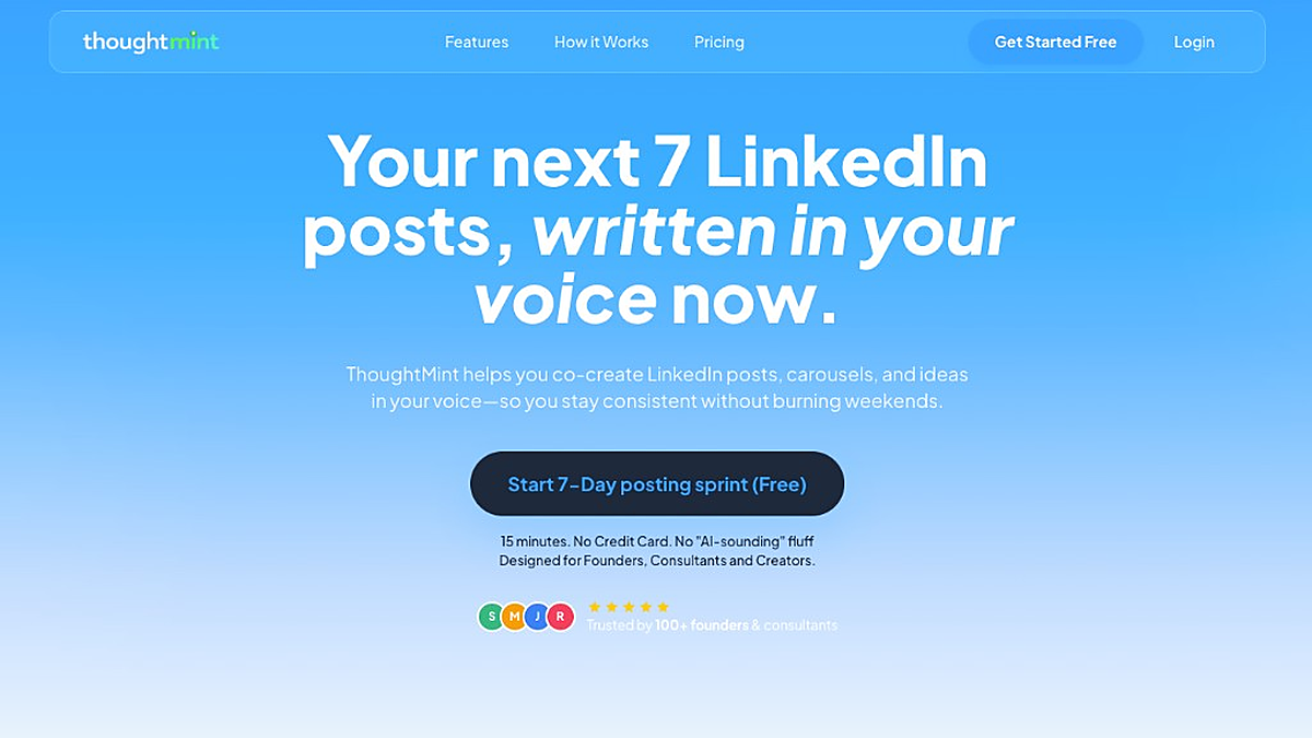 ThoughtMint.ai — AI Tools for LinkedIn Personal Branding